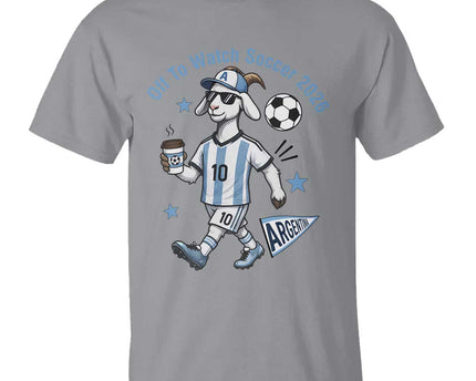 Funny Goat Football Lover T-Shirt Off To Watch Argentina Soccer 2026