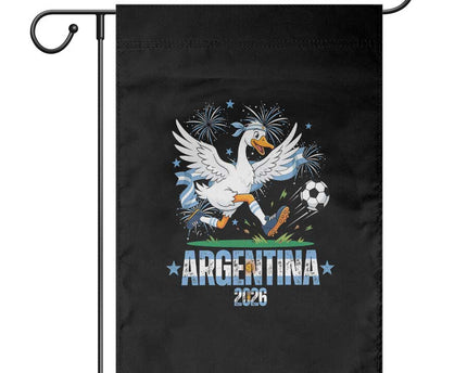 Funny Argentina Soccer Goose Garden Flag Football Fan Graphic