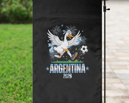 Funny Argentina Soccer Goose Garden Flag Football Fan Graphic