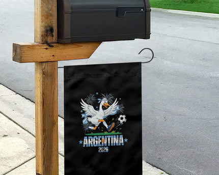 Funny Argentina Soccer Goose Garden Flag Football Fan Graphic