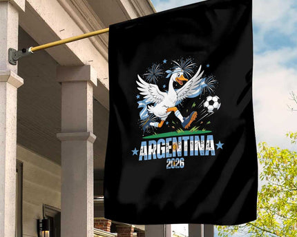 Funny Argentina Soccer Goose Garden Flag Football Fan Graphic