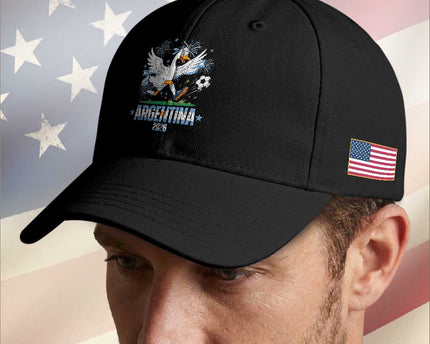 Funny Argentina Soccer Goose Baseball Cap Football Fan Graphic
