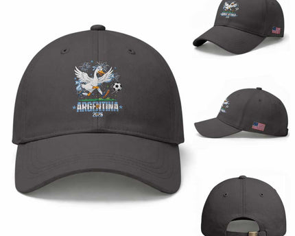 Funny Argentina Soccer Goose Baseball Cap Football Fan Graphic