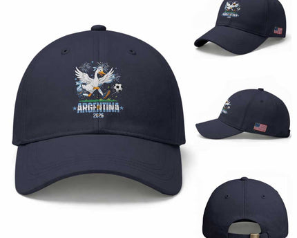 Funny Argentina Soccer Goose Baseball Cap Football Fan Graphic