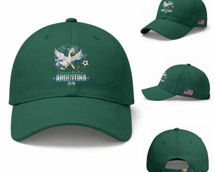 Funny Argentina Soccer Goose Baseball Cap Football Fan Graphic