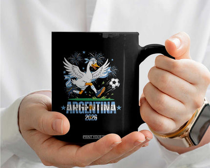 Funny Argentina Soccer Goose Coffee Mug Football Fan Graphic