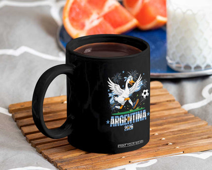 Funny Argentina Soccer Goose Coffee Mug Football Fan Graphic