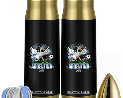 Funny Argentina Soccer Goose Bullet Tumbler Football Fan Graphic