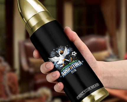 Funny Argentina Soccer Goose Bullet Tumbler Football Fan Graphic