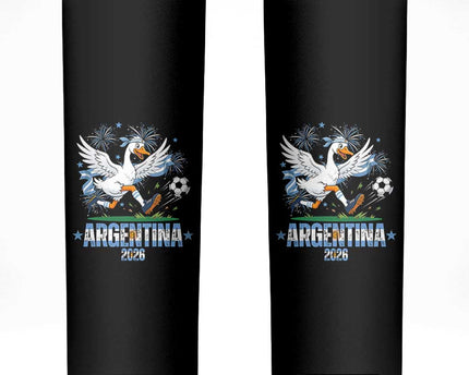 Funny Argentina Soccer Goose Skinny Tumbler Football Fan Graphic