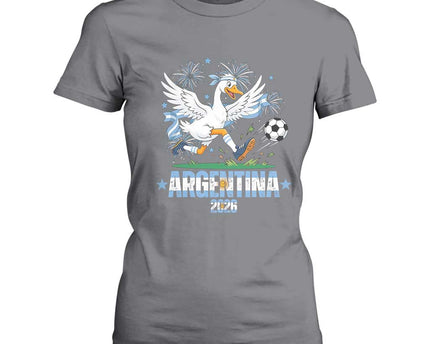 Funny Argentina Soccer Goose T-Shirt For Women Football Fan Graphic