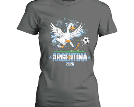 Funny Argentina Soccer Goose T-Shirt For Women Football Fan Graphic