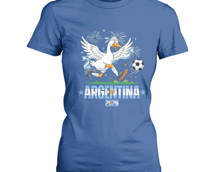 Funny Argentina Soccer Goose T-Shirt For Women Football Fan Graphic