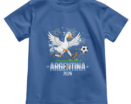 Funny Argentina Soccer Goose Toddler T-Shirt Football Fan Graphic