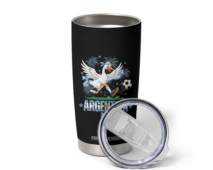 Funny Argentina Soccer Goose Tumbler Cup Football Fan Graphic