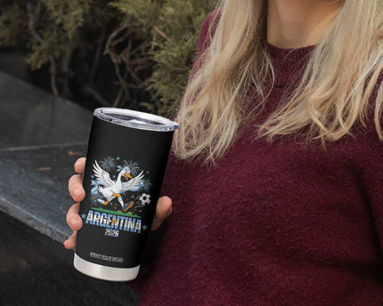 Funny Argentina Soccer Goose Tumbler Cup Football Fan Graphic