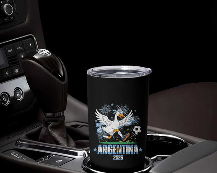 Funny Argentina Soccer Goose Tumbler Cup Football Fan Graphic