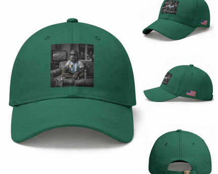 Funny Bigfoot Watching Soccer Baseball Cap Argentina Futbol Fan