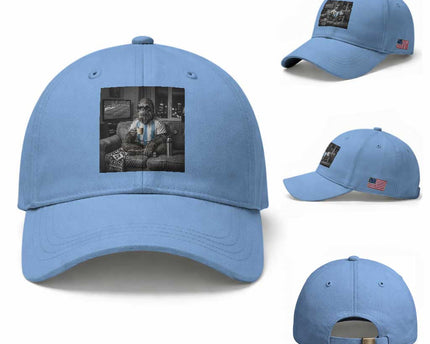 Funny Bigfoot Watching Soccer Baseball Cap Argentina Futbol Fan