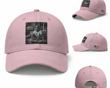 Funny Bigfoot Watching Soccer Baseball Cap Argentina Futbol Fan