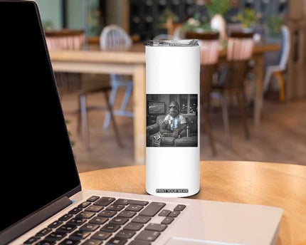 Funny Bigfoot Watching Soccer Skinny Tumbler Argentina Futbol Fan