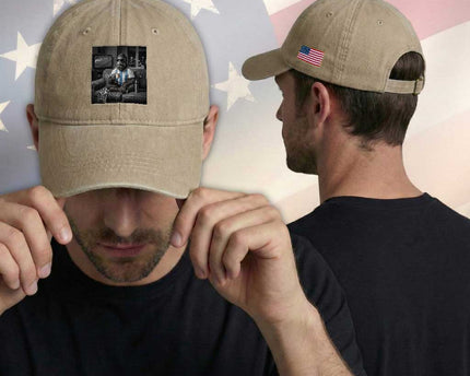 Funny Bigfoot Watching Soccer Washed Cotton Baseball Cap Argentina Futbol Fan