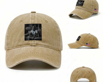 Funny Bigfoot Watching Soccer Washed Cotton Baseball Cap Argentina Futbol Fan
