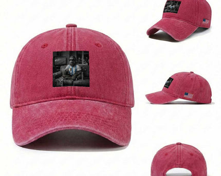 Funny Bigfoot Watching Soccer Washed Cotton Baseball Cap Argentina Futbol Fan