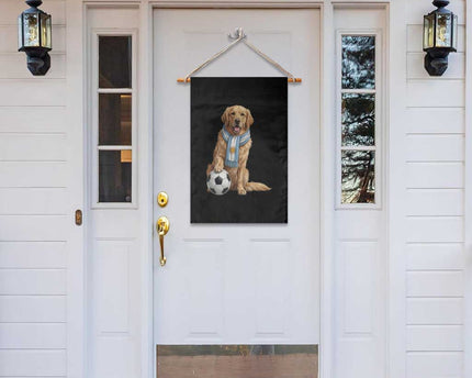Golden Retriever Soccer Fan Garden Flag Argentina Football Pride
