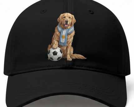 Golden Retriever Soccer Fan Baseball Cap Argentina Football Pride