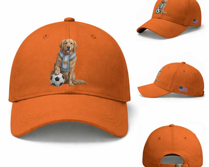 Golden Retriever Soccer Fan Baseball Cap Argentina Football Pride