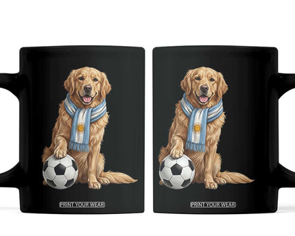 Golden Retriever Soccer Fan Coffee Mug Argentina Football Pride