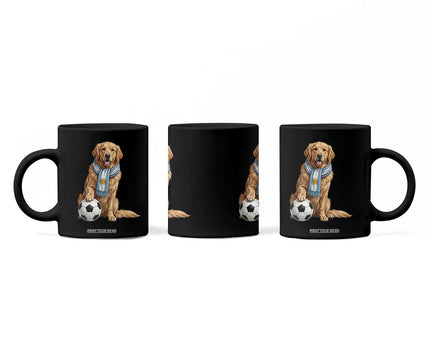Golden Retriever Soccer Fan Coffee Mug Argentina Football Pride