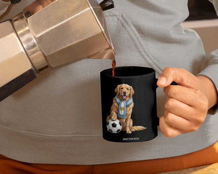 Golden Retriever Soccer Fan Coffee Mug Argentina Football Pride