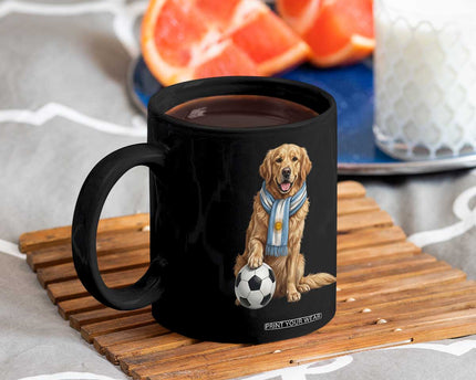 Golden Retriever Soccer Fan Coffee Mug Argentina Football Pride