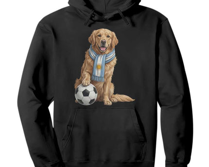 Golden Retriever Soccer Fan Hoodie Argentina Football Pride