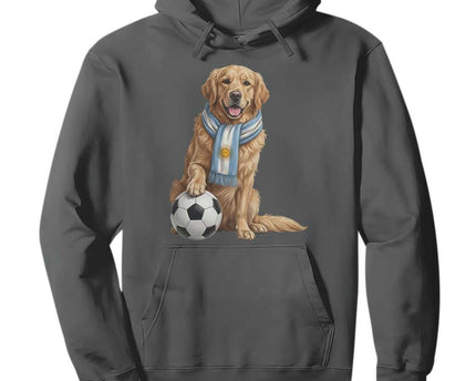 Golden Retriever Soccer Fan Hoodie Argentina Football Pride