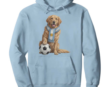 Golden Retriever Soccer Fan Hoodie Argentina Football Pride