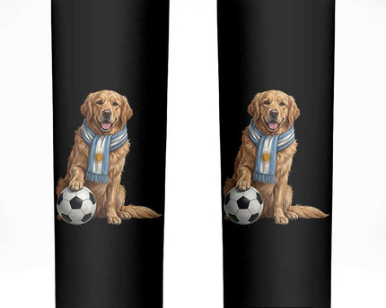 Golden Retriever Soccer Fan Skinny Tumbler Argentina Football Pride