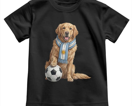 Golden Retriever Soccer Fan Toddler T-Shirt Argentina Football Pride