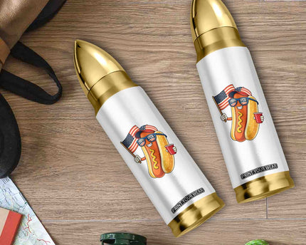 Funny Patriotic Hotdog Bullet Tumbler USA 250th Anniversary