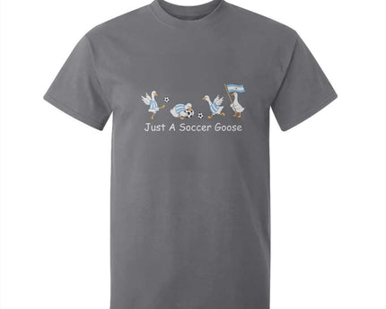Funny Just A Soccer Goose T-Shirt For Kid Argentina Soccer Lover