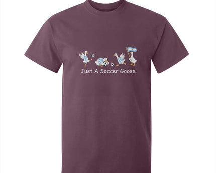 Funny Just A Soccer Goose T-Shirt For Kid Argentina Soccer Lover