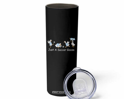 Funny Just A Soccer Goose Skinny Tumbler Argentina Soccer Lover