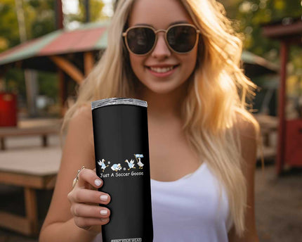 Funny Just A Soccer Goose Skinny Tumbler Argentina Soccer Lover