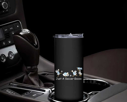 Funny Just A Soccer Goose Skinny Tumbler Argentina Soccer Lover