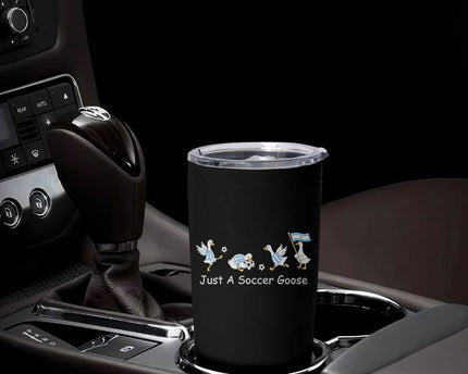 Funny Just A Soccer Goose Tumbler Cup Argentina Soccer Lover