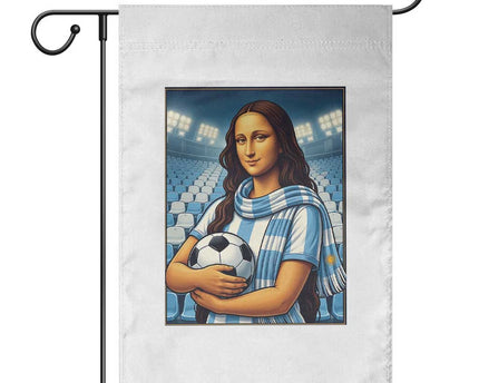 Funny Argentina Soccer Mona Lisa Garden Flag Football Fan Pride Graphic