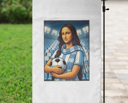Funny Argentina Soccer Mona Lisa Garden Flag Football Fan Pride Graphic