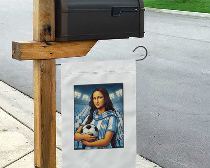 Funny Argentina Soccer Mona Lisa Garden Flag Football Fan Pride Graphic